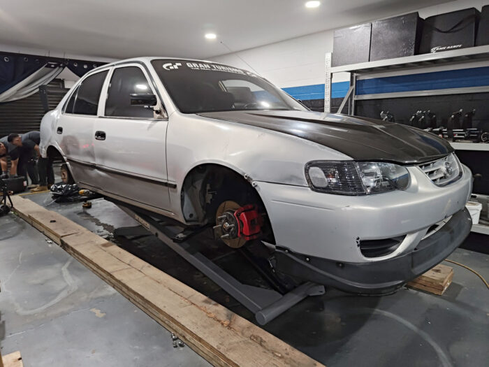 Corolla Race Car with Wheels Off